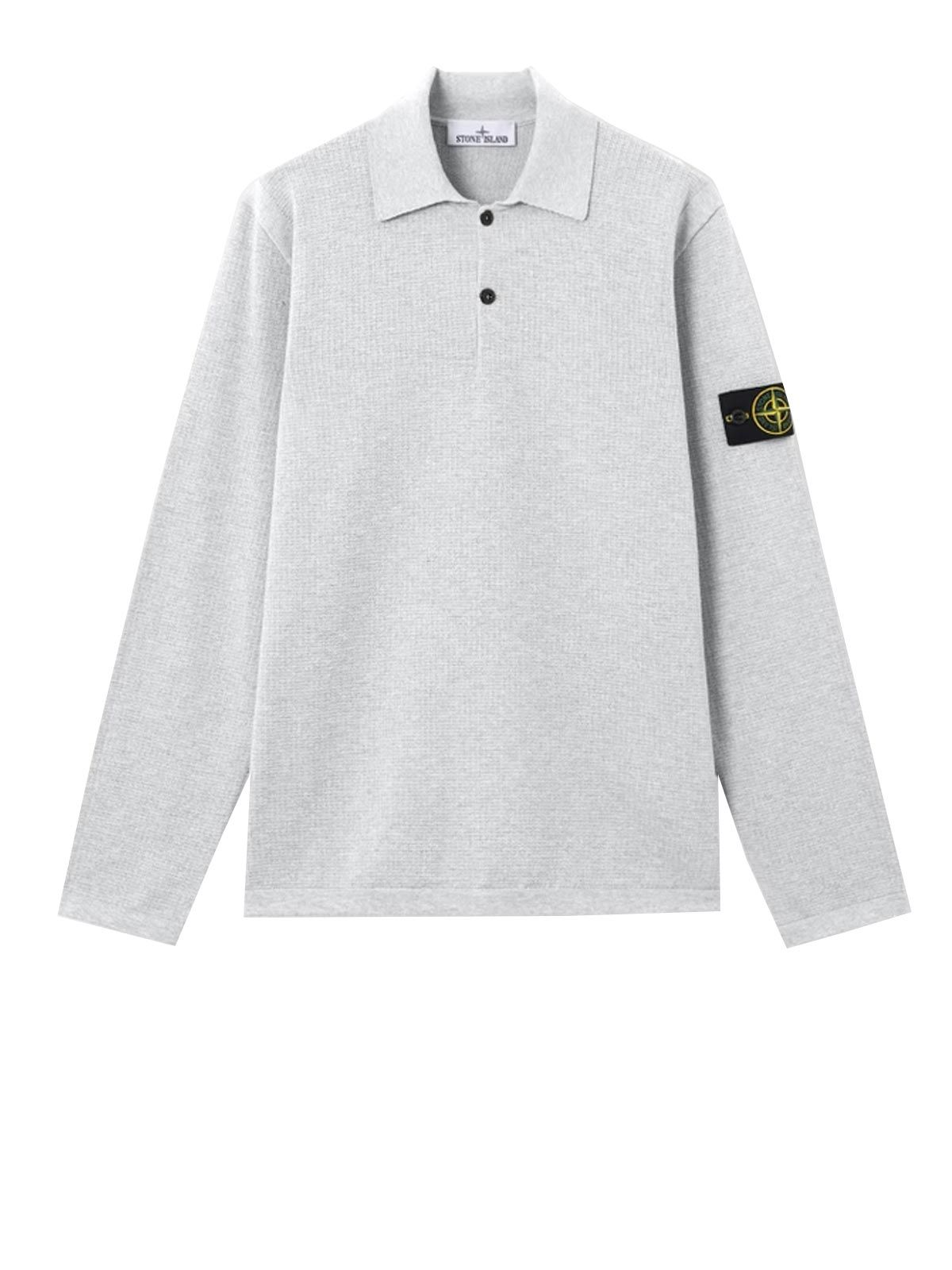 Stone Island short-sleeve polo in ivory | Quaranta Boutique Stone